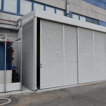 Tettoia per deposito bombole gas